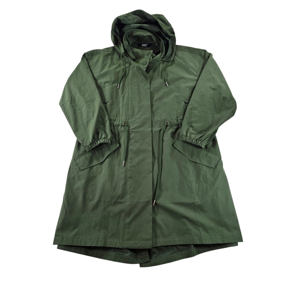 Lands' End Hooded Olive Green Trench Coat